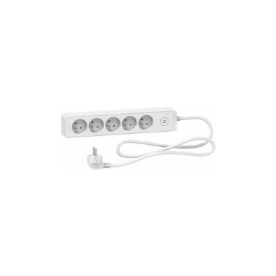 Multiprise filaire, 5 prises, L.1.5m, blanc SCHNEIDER ELECTRIC