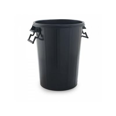 Poubelle couleur noire 100 litres sans couvercle sp berner