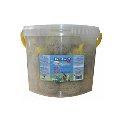 VITAKRAFT Seau de 30 boules de graisse - Pour oiseaux du ciel