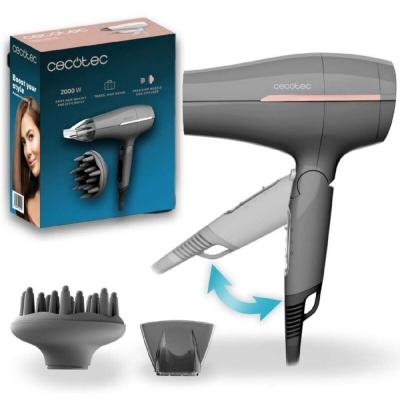 Cecotec S&egrave;che-cheveux de Voyage IoniCare Power&Go Heaven Grey. 2000W 2 Temp&eacute;ratures 2 Vitesses