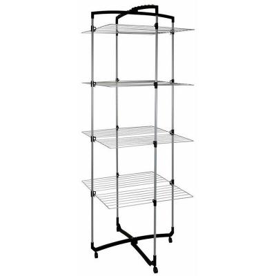 S&eacute;choir &agrave; linge tour 38m - Metaltex - 405774 - noir et inox
