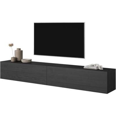 Selsey BISIRA Meuble TV, Melamine, fr&ecirc;ne Noir, 200 cm