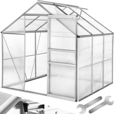 Tectake serre de jardin en aluminium - 190 x 185 x 195 cm 402473