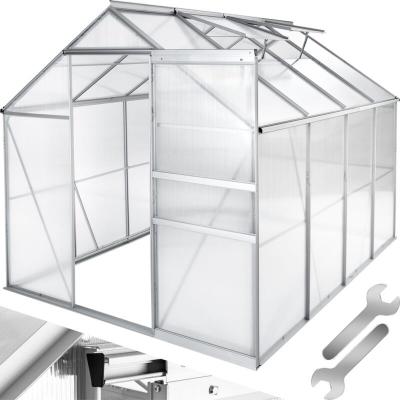Tectake serre de jardin en aluminium - 250 x 185 x 195 cm 402476