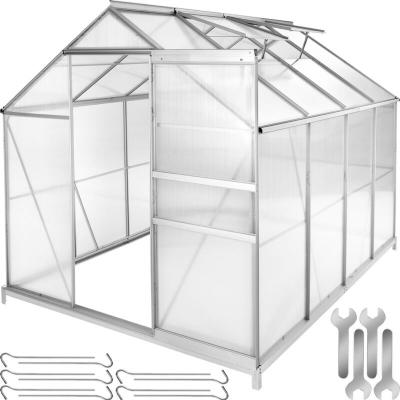 Tectake Serre de jardin avec embase en aluminium - 250 x 185 x 195 cm