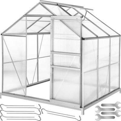 Tectake Serre de jardin avec embase en aluminium - 190 x 185 x 195 cm