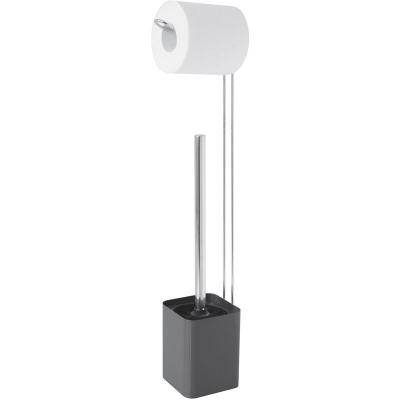 Serviteur wc brosse et d&eacute;rouleur viki carbone