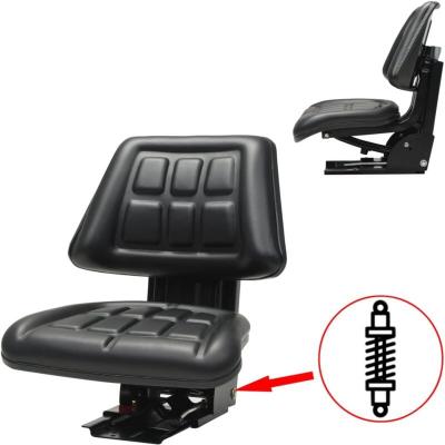 Vidaxl - Si&egrave;ge de tracteur avec suspension Noir Noir