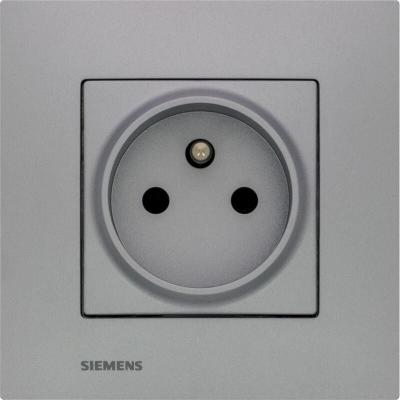 Prise 2P+T delta viva Siemens silver - dispo 48H SIE013239