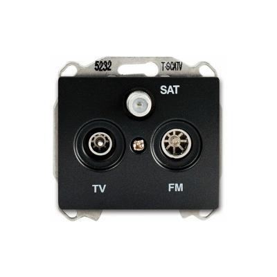 Siemens - prise tv/fm/sat anthracite delta iris