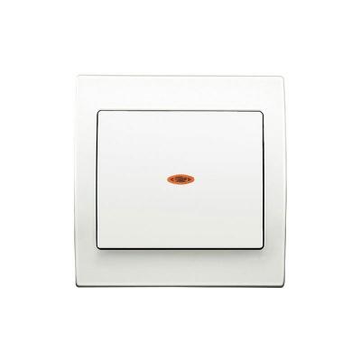 Siemens - Va et Vient Lumineux Blanc Delta Iris + Plaque basic Blanc