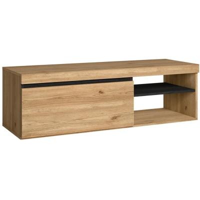 Skraut Home Meuble TV NATURALE Ch&ecirc;ne/Noir 120x40x41cm