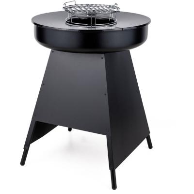 Brasero de cuisson 2-en-1 SOMAGIC &ndash; Chauffage et barbecue charbon &Oslash;625 &times; H885 cm acier noir
