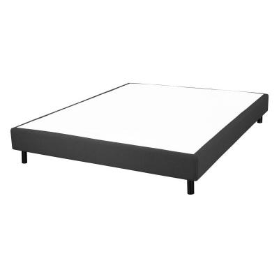 Ebac Literie - Sommier + jeu de pieds 160x200 Newkit Anthracite - Gris