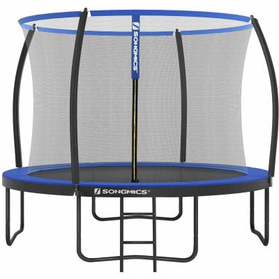 Trampoline avec filet de s&eacute;curit&eacute; bleu et noir Songmics