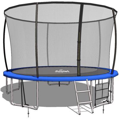 Soulet - Trampoline ext&eacute;rieur 3,66m pour enfants avec filet de protection - Noir