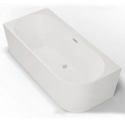 Baignoire semi-&icirc;lot Murale CAPRI GAUCHE Blanche L.180 x l.81 cm, by SPALINA