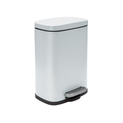 Spirella - Poubelle &agrave; p&eacute;dale Acier akira 5L Blanc Mat - Blanc