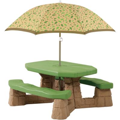 Table picnic Naturally Playful avec parasol- socle brun
