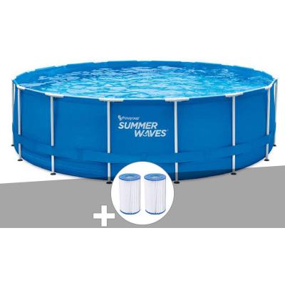 Kit piscine tubulaire Active Frame Pool ronde 4,57 x 1,22 m + 6 cartouches de filtration