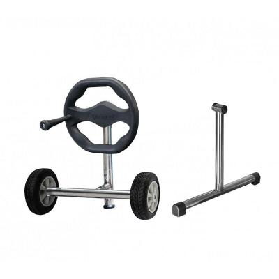 Support Enrouleur de B&acirc;che Kokido Thor 59x72 cm avec Roues Incluses