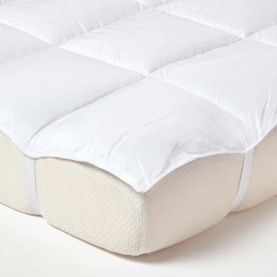 Surmatelas moelleux en microfibre, 180 x 200 cm - Blanc - Homescapes