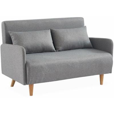 Alice'S Garden Canap&eacute; convertible en tissu gris clair l Alice's Garden
