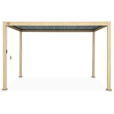 Alice'S Garden Pergola Bioclimatique coloris bois l Alice's Garden