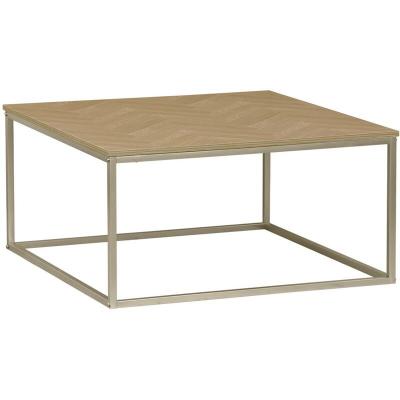 Table basse effet bois d&eacute;cor chevrons