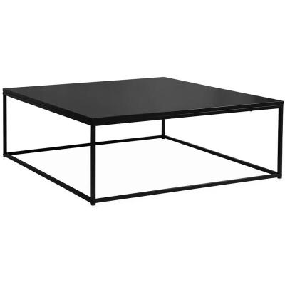 Table basse Industrielle structure m&eacute;tal noir L 100 x l 100 x H 36cm