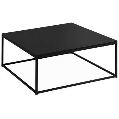 Table basse. Industrielle. structure m&eacute;tal noir. L 80 x l 80 x H 36cm