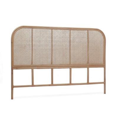 T&ecirc;te de lit en rotin naturel et cannage. L 160 x p3 x h110cm