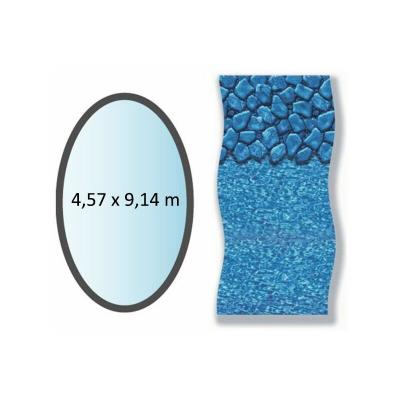 Liner boulder forme ovale 4,57x9,14m pour piscine hors sol li1530sbo