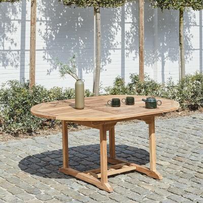 Table de jardin en teck massif extensible ovale 6/8 pers. MIDLAND