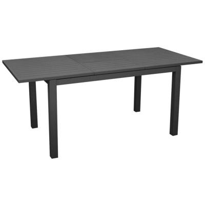 Table de jardin rectangulaire extensible Genes - graphite 110/170 cm