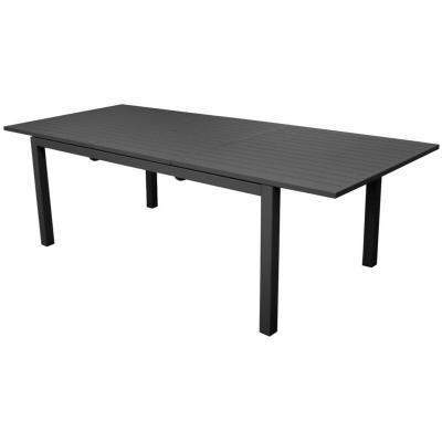 Proloisirs - Table de jardin en aluminium 160 &agrave; 240 cm Genes graphite