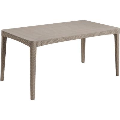 ALLIBERT JARDIN Table 6 personnes Girona Wucker Rond Graphite