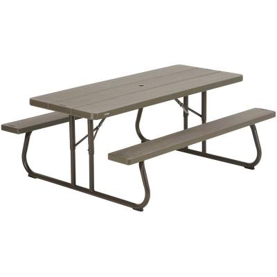 Lifetime Table de pique nique pliante Marron 183 x 76 x 73,7 cm 60112