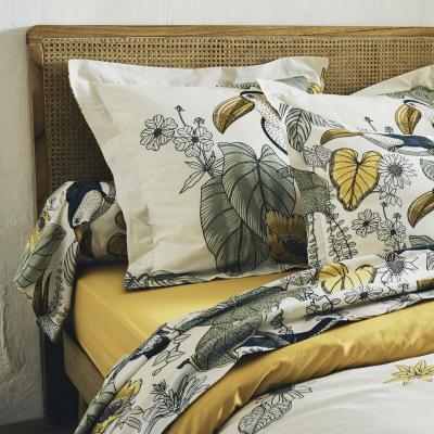 Taie d'oreiller coton brut Toco Vert TRADILINGE 50 x 70 cm