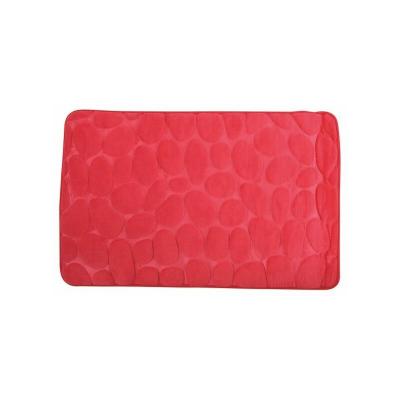 MSV - Tapis de bain Microfibre pebble 40x60cm Rouge - Rouge