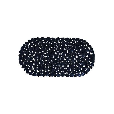MSV - Tapis Fond de baignoire pvc galets 39x99cm Noir - Noir