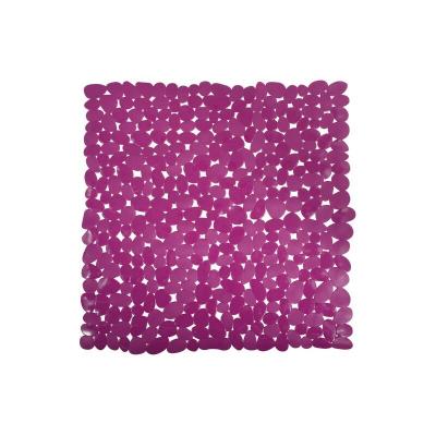 MSV - Tapis Fond de douche pvc galets 53x53cm Violet - Violet