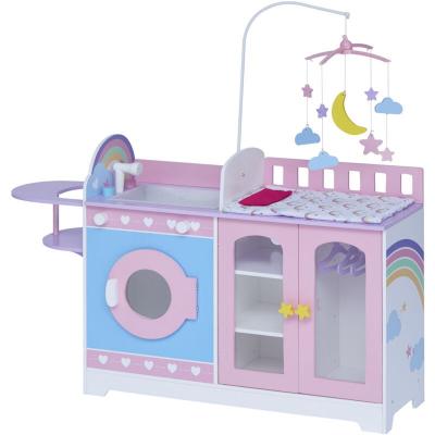 Olivias Little World Station &agrave; Langer pour B&eacute;b&eacute; 6-en-1 Ensemble pour Poup&eacute;e Rose/Violet 