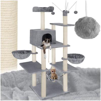 Tectake - griffoir, grattoir geant, cadre d&acute;escalade pour chat - gris
