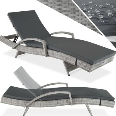 Bain de soleil OCEANE 5 positions cadre en aluminium - gris clair