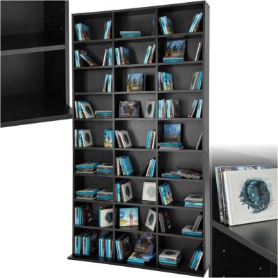 Tectake &eacute;tag&egrave;re biblioth&egrave;que christel 180x102x23,5cm - noir 401704