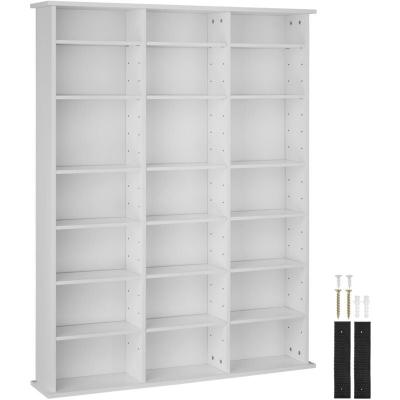 Tectake &Eacute;tag&egrave;re biblioth&egrave;que Stevie 105,5x19x136,5cm - blanc mat
