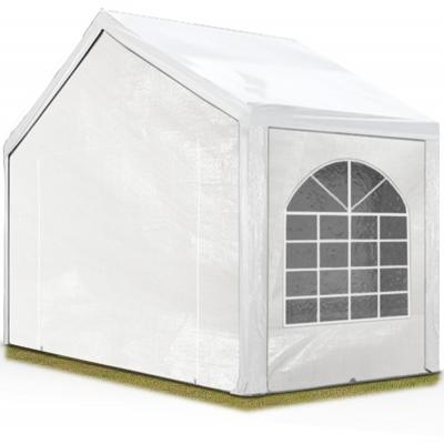 TOOLPORT tente de r&eacute;ception 4x2 m tonnelle barnum PE env. 240g/m&sup2; blanc imperm&eacute;able 4x2m