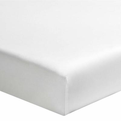 Terre de Nuit Drap housse percale blanc bonnet 30 cm 120x190