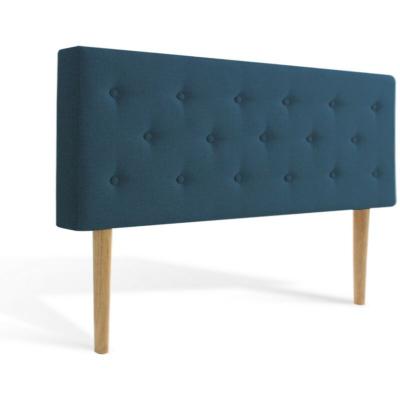 T&ecirc;te de lit capitonn&eacute;e Th&eacute;a 160cm Tissu Bleu canard - Bleu canard